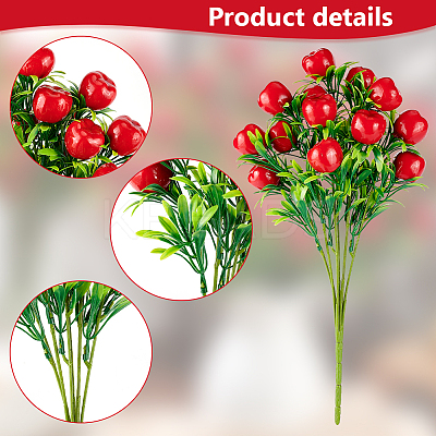 Plastic Imitation Apple AJEW-WH0502-39-1