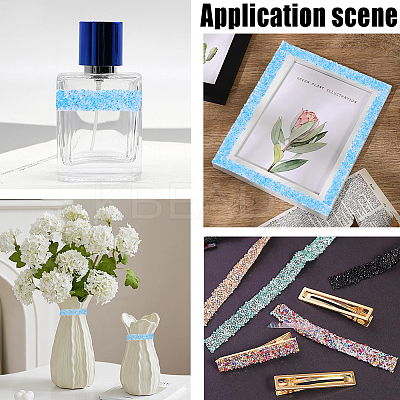 Self Adhesive Resin Rhinestone & Plastic Tape DIY-WH20081-008B-1