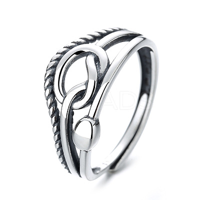 Cross 925 Sterling Silver Adjustable Finger Rings for Women FS-WG7B509-01-1