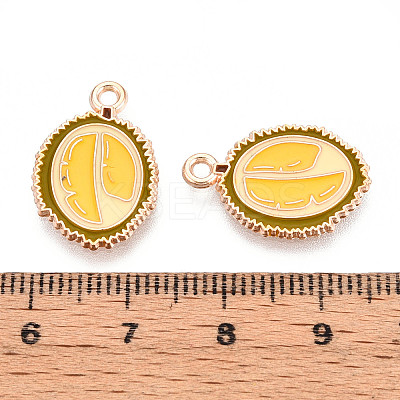 Fruit Alloy Enamel Pendants ENAM-T022-32H-1