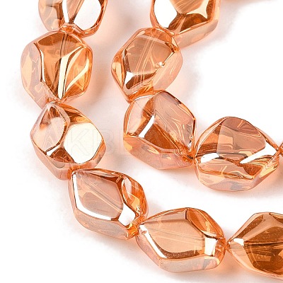 Electroplate Glass Beads Strands EGLA-T021-10D-1