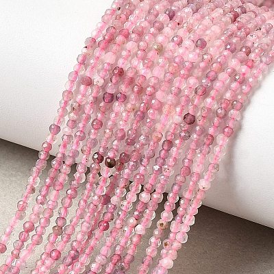 Natural Plum Blossom Tourmaline Beads Strands G-C266-A01-2mm-1