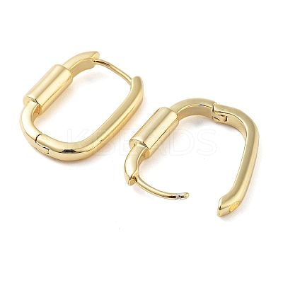 Brass Oval Hoop Earrings for Women LS-EJEW-F347-02G-01-1