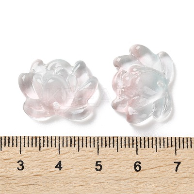 Transparent Glass Connector Charms GLAA-A015-01C-1