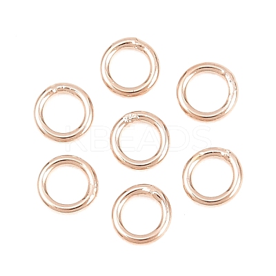 Brass Closed Jump Rings KK-D257-01RG-07-1