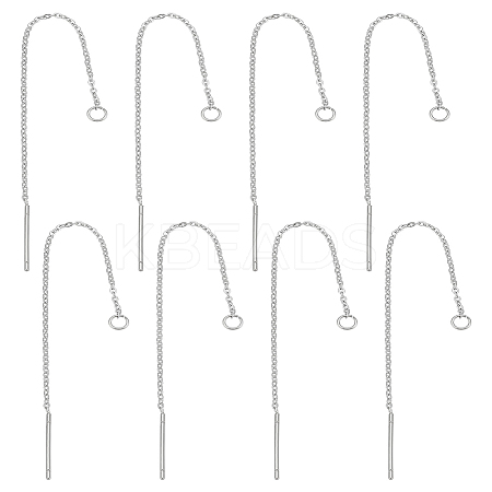 4 Pairs 304 Stainless Steel Earring Findings STAS-LP0001-91P-1