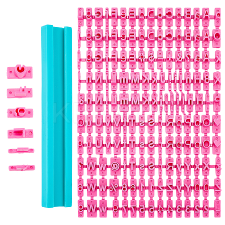 1 Bag Letters & Numbers PP Plastic Cookie Stamps DIY-SC0033-91-1