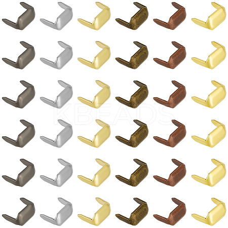 180Pcs 6 Colors Rectangle Brass Belt Loop Fastener KK-CY0001-11-1