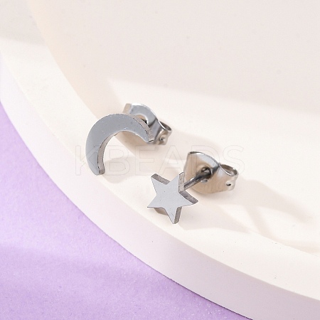 Tarnish Resistant 304 Stainless Steel Stud Earrings EJEW-F227-18P-1
