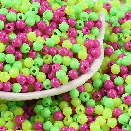 Opaque Acrylic Beads OACR-H118-07B-01-1