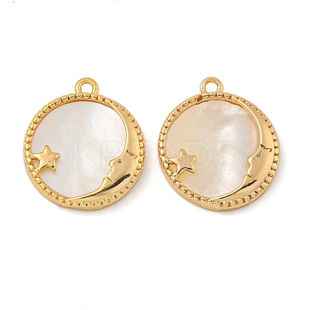 Brass Shell Pendants KK-N254-115G-1