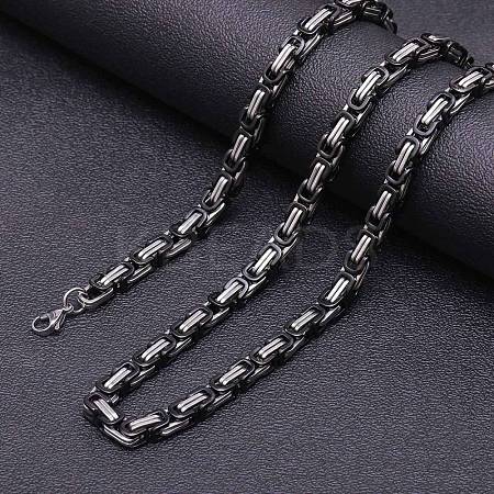 Stainless Steel Byzantine Chains Necklaces for Men FS-WG56795-160-1