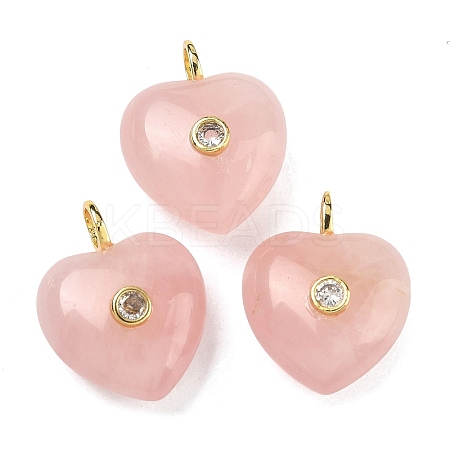 Natural Rose Quartz Pendants G-B180-03G-09-1