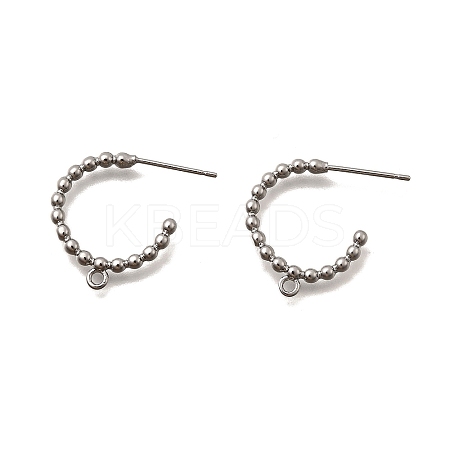 Brass Stud Earring Findings KK-Z126-19P-1