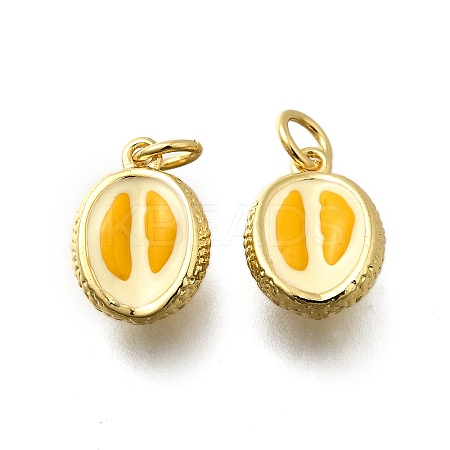 Brass Enamel Pendants KK-P295-49G-1