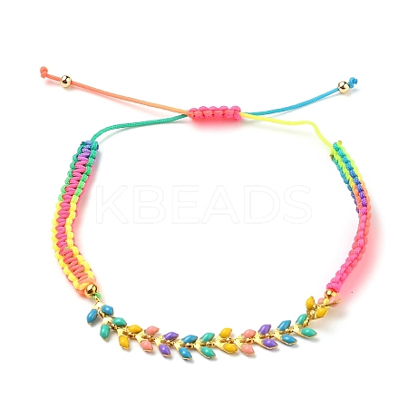 Adjustable Nylon Thread Braided Bead Bracelets BJEW-JB05594-04-1