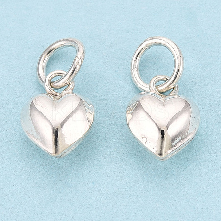 925 Sterling Silver Heart Charms STER-T008-32S-04-1