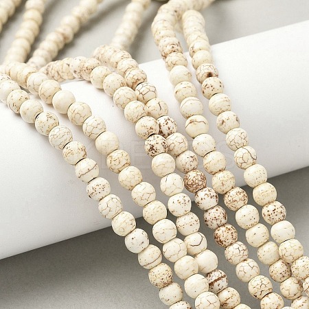 Synthetic Magnesite Beads Strands G-R016-A01-6mm-1