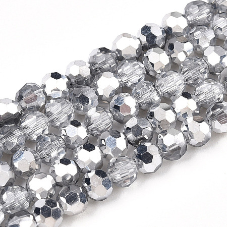 Transparent Electroplate Glass Beads Strands EGLA-A035-T4mm-M01-1