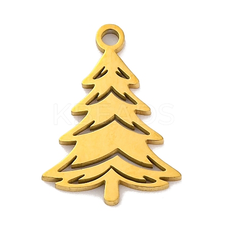 Christmas 201 Stainless Steel Pendants STAS-Q015-10G-1
