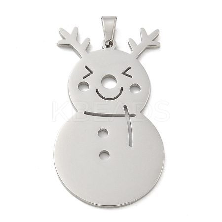 Christmas Theme 304 Stainless Steel Pendants STAS-Q005-01P-02-1