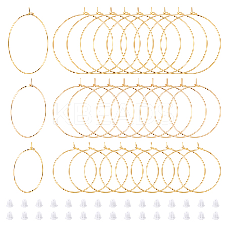 30Pcs 3 Style Brass Wine Glass Charms Rings KK-PH0002-72-1
