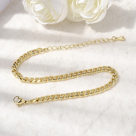 Brass Wheat Chain Bracelets for Women BJEW-K298-07G-1