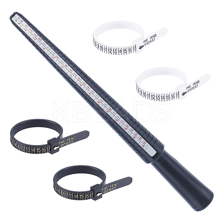 1PcPlastic Ring Sizer Mandrel with 4Pcs 2 Colors Plastic Ring Sizer TOOL-UN0001-52-1