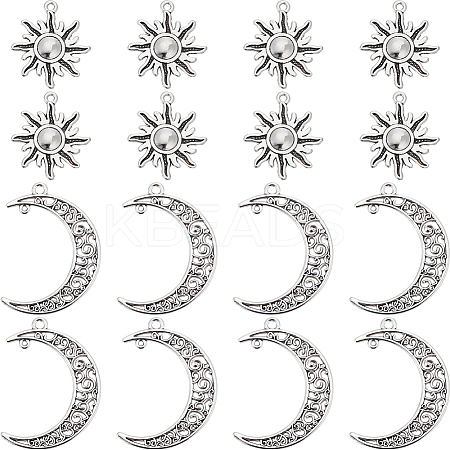 60Pcs 2 Style Tibetan Style Alloy Pendants TIBEP-SC0002-75-1