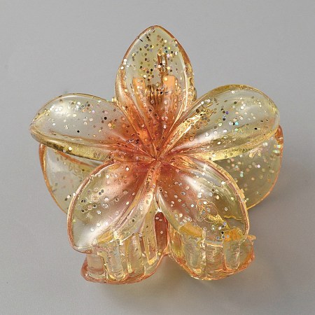 Glitter Transparent Plastic Claw Hair Clips for Woman Girls Thick Hair PHAR-WH0017-08C-1