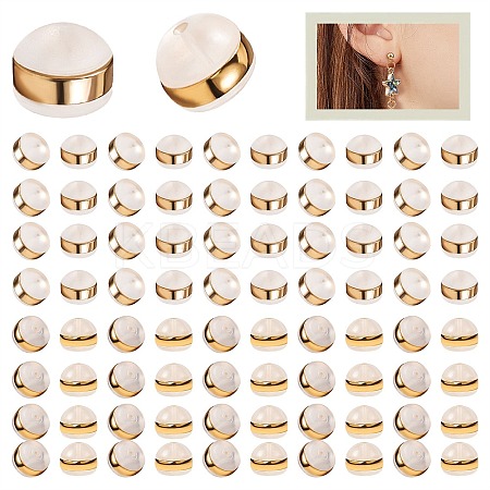 40Pcs 2 Style Silicone Ear Nuts SIL-SZ0001-03-1
