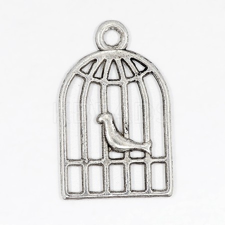 Tibetan Style Alloy Pendants TIBEP-22647-AS-RS-1