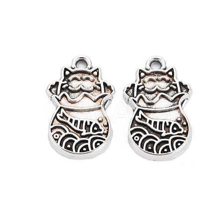 Tibetan Style Alloy Pendant Enamel Settings PALLOY-N160-64AS-1