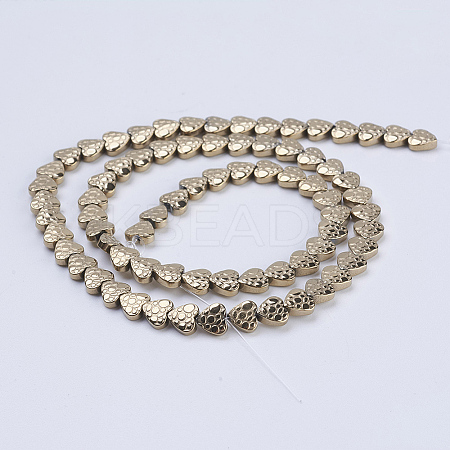 Electroplate Non-magnetic Synthetic Hematite Beads Strands G-J380-6mm-A01-1
