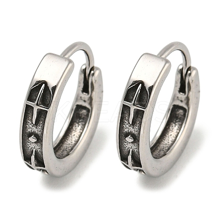 316 Surgical Stainless Steel Hoop Earrings EJEW-D096-23Q-AS-1