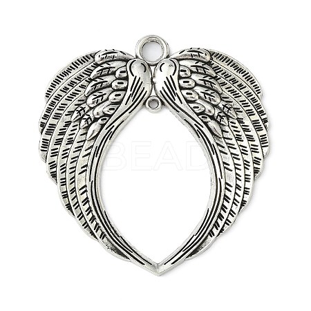 Tibetan Style Alloy Wing Large Pendants X-TIBEP-S100-AS-NR-1