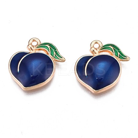 Rack Plating Alloy Enamel Pendants ENAM-S126-143A-1