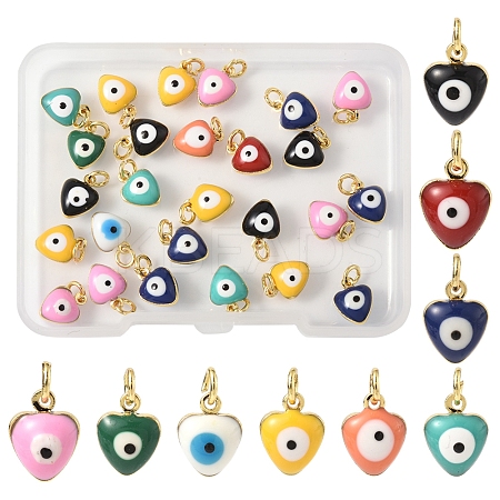 26Pcs Brass Enamel Charms KK-FS0001-68-1