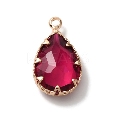 Faceted Glass Pendants GLAA-WH0031-54Q-1