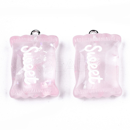 Transparent Resin Pendants LS-X-RESI-S356-54A-05-1