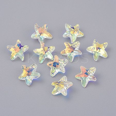 Faceted Glass Charms LS-GLAA-H101-A-17-1