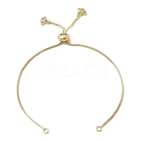 1MM Brass Box Chain Slider Bracelet Making MAK-K024-03G-1
