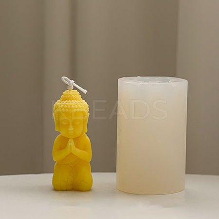 Buddha Statue Shape DIY Candle Food Grade Silicone Portrait Molds WG68407-01-1