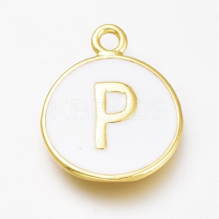 Brass Enamel Pendants KK-H103-01P-G-1