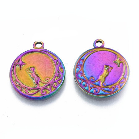 Ion Plating(IP) 201 Stainless Steel Pendants STAS-N098-188M-1
