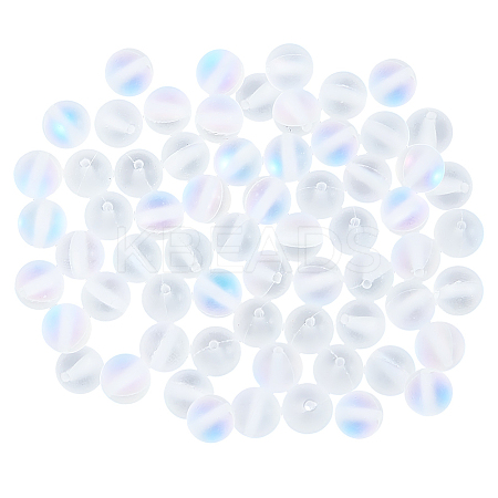 120Pcs Synthetic Moonstone Beads Strands G-PA0001-75B-1