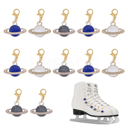 12Pcs 3 Styles Alloy Enamel Pendant HJEW-CA00003-1