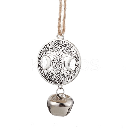 Iron Bell Pendant Decorations HJEW-JM02504-03-1
