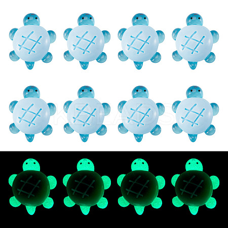 12Pcs Luminous Resin Cabochons RESI-TA0004-55B-1