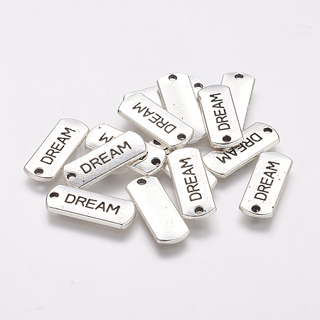 Tibetan Style Alloy Rectangle with Word Dream Pendants LS-TIBEP-Q043-065-RS-1